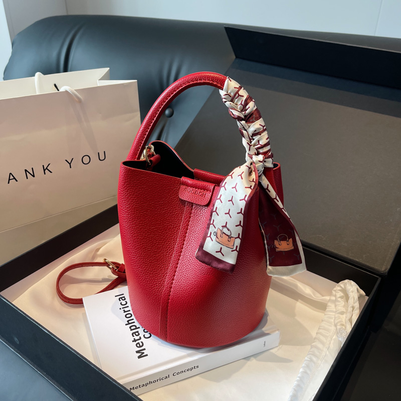 Luxury Bags For Sale - レディースPUバケットショルダーバッグ,ラグジュアリー,多用途,ファッショナブル,ブラック,2024コレクション