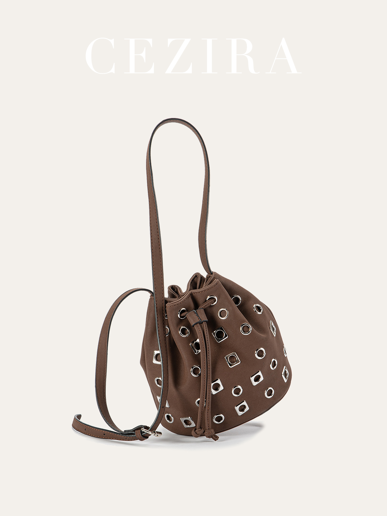 Luxury Bags That Are Vegan - CR レディース ラグジュアリー パンク ホローアウト バケットバッグ