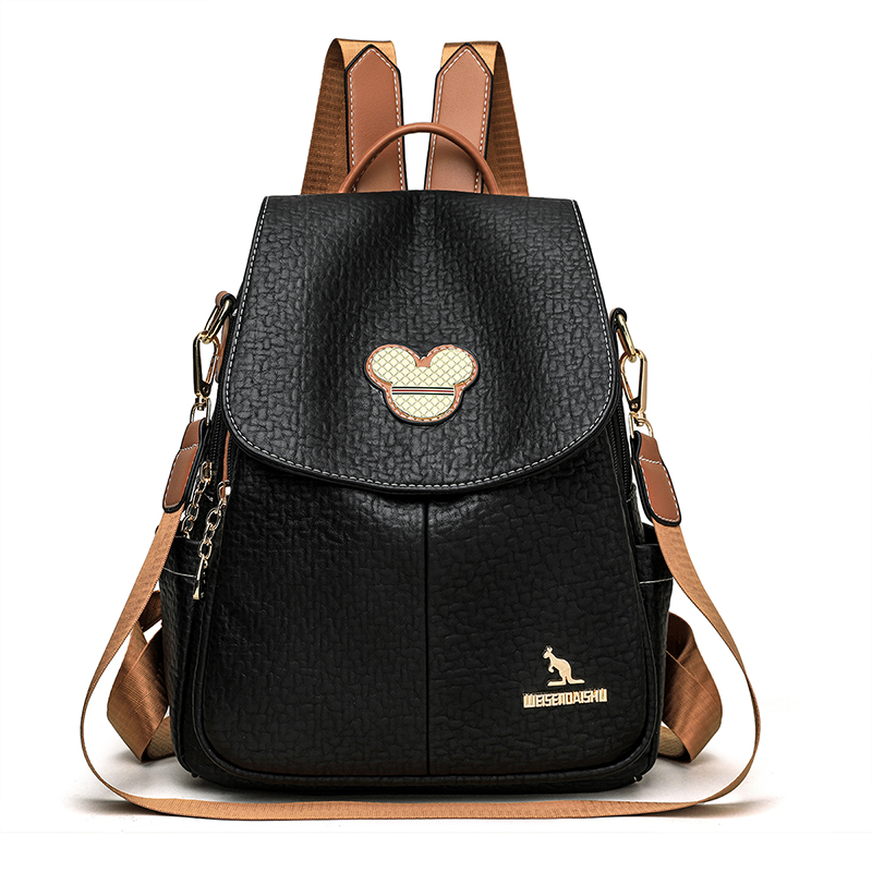 Luxury Bags Brands - 2024 高級旅行バックパックファッションスクールバッグ複数のポケットレザーブランドの女性のクラシックバックパック女の子 Mochilas Feminina