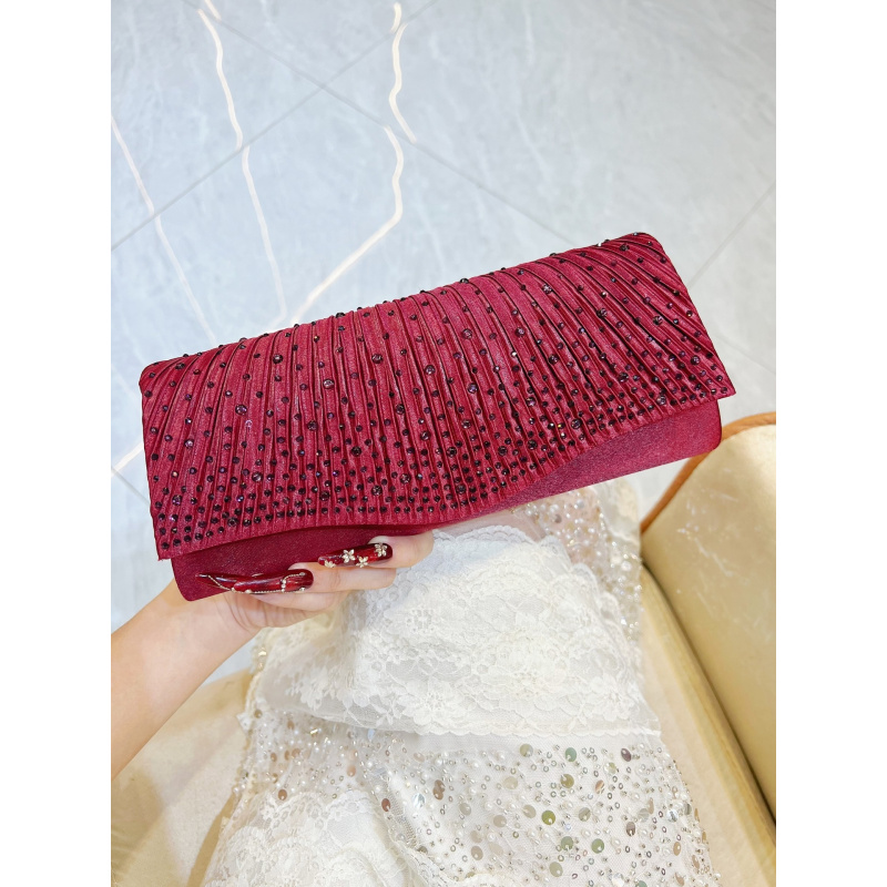 Luxury Bag Collection - 新しい高級ダイヤモンド装飾の女性用イブニングクラッチ、パーティーバッグ、チェーンクロスボディバッグ、レディースハンドバッグ