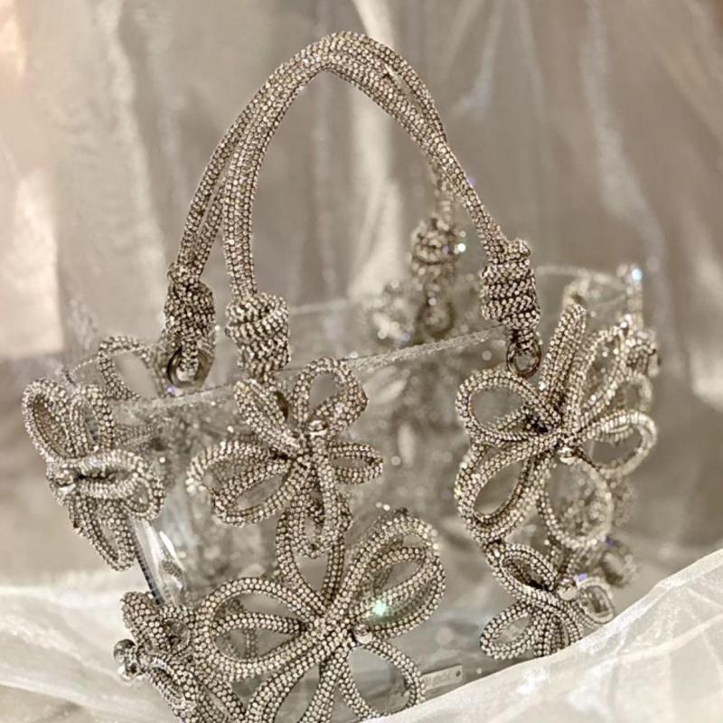 Luxury Bags Store - 女性のためのダイヤモンドがちりばめられたフランスのバッグ,ハイエンドの貴族の花のバスケット,バケツのハンドバッグ,高級ブランド,野菜