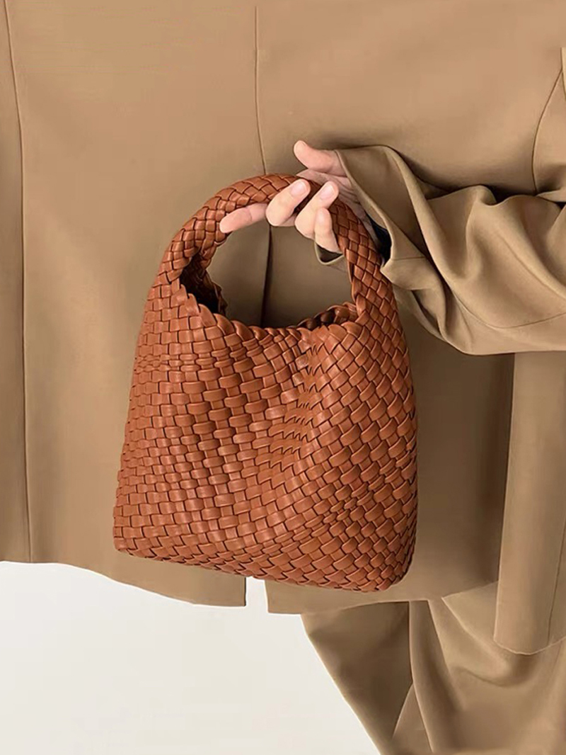 Luxury Bags Store - デザイナーバッグ高級 2024 女性バッグ真新しい製品 PU 小型手織りバケットバッグ高品質の女性のハンドバッグ