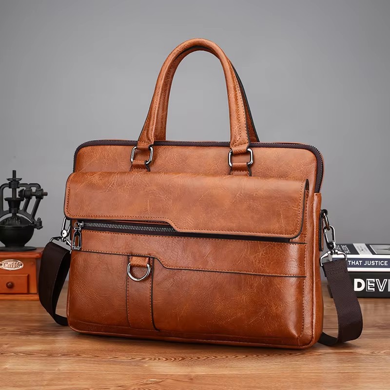 Luxury Bags That Fit Laptop - 高級ブランドの男性ハンドバッグ革男ブリーフケースラップトップメッセンジャー男性革ショルダーバッグビジネスポートフォリオ A4 ドキュメント