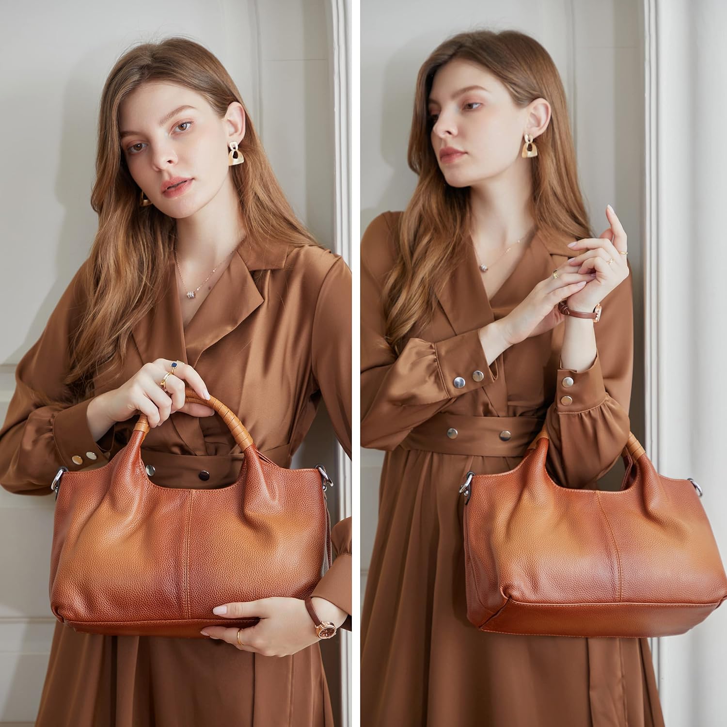 本革ショルダーバッグと静かな高級ハンドバッグ、女性用財布、デ - Quiet Luxury Bags Tote のレビューと価格