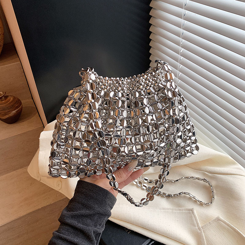 夏の新作、透かし彫りショルダーバッグ、精巧なビーズ装飾のスク - Luxury Bags On Sales のレビューと価格