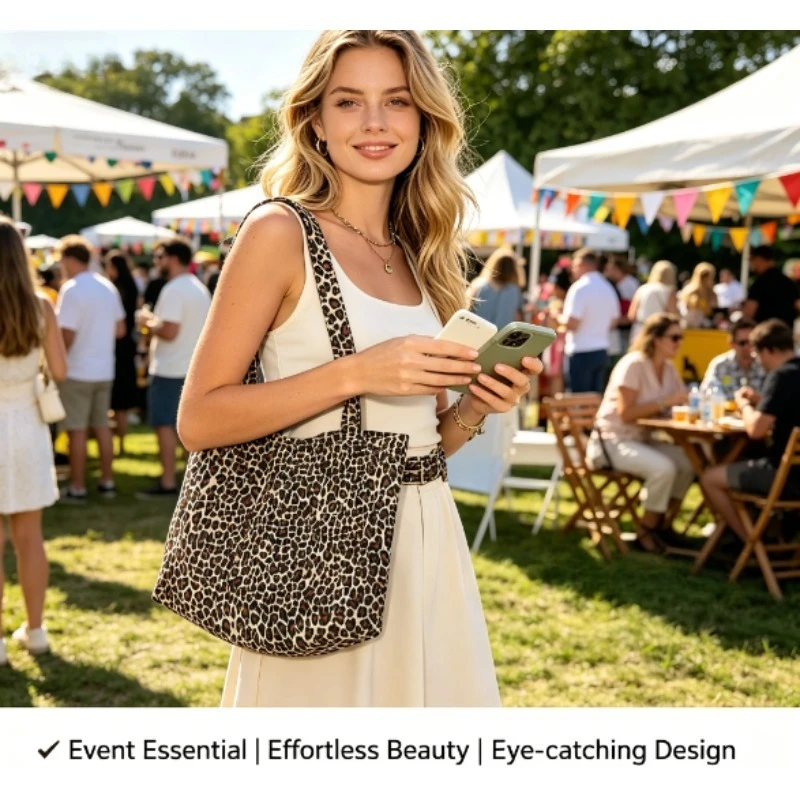 2026 レオパード柄キャンバストートバッグ ゆったりとした - Quiet Luxury Bags Tote のレビューと価格