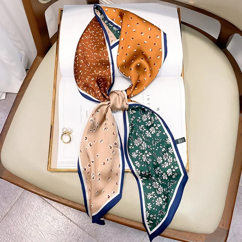 デザインプリントスキニースカーフ格子柄馬毛ヘアバンドスカーフ - Luxury Bags Brands のレビューと価格
