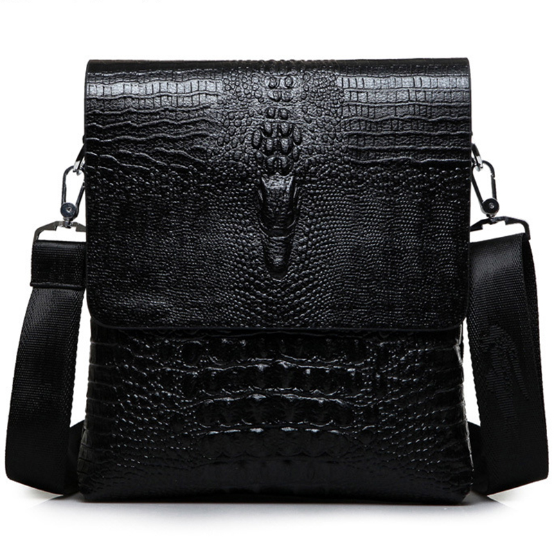 男性用レザーショルダーバッグ,クロコダイルパターン,カジュア - Luxury Bags Store のレビューと価格