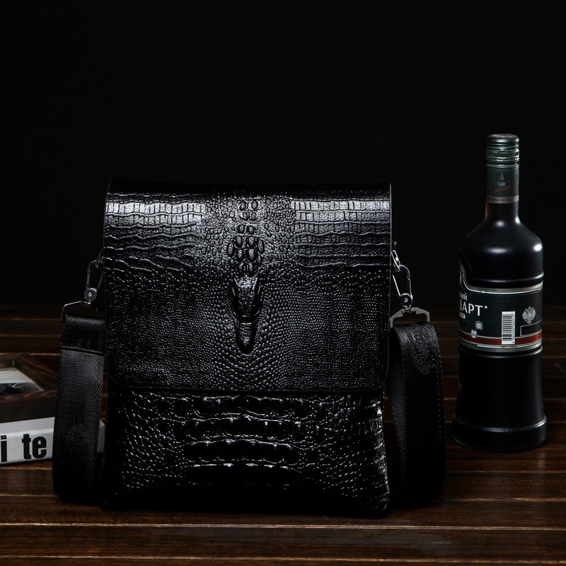 男性用レザーショルダーバッグ,クロコダイルパターン,カジュア - Luxury Bags Store のレビューと価格