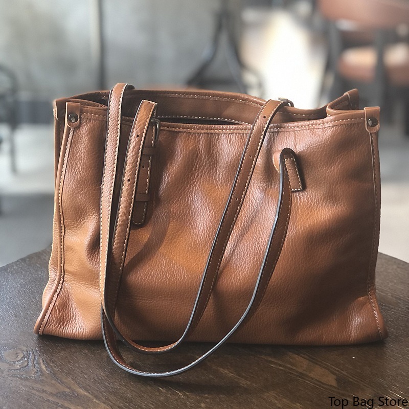 本革トートバッグ レディース フルグレイン 大型通勤バッグ  - Quiet Luxury Bags Tote のレビューと価格