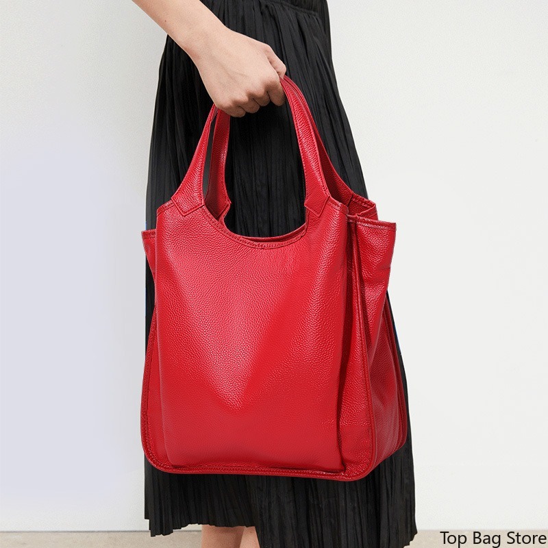 本革ショルダートートバッグ レディース フルグレインレザー  - Quiet Luxury Bags Tote のレビューと価格