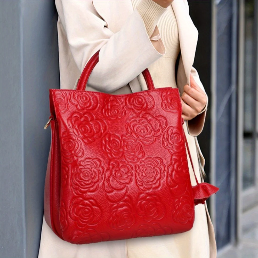 軽やかな高級感漂うエレガントなレトロ風レディース大容量花柄ハ - Luxury Bags That Are Vegan のレビューと価格