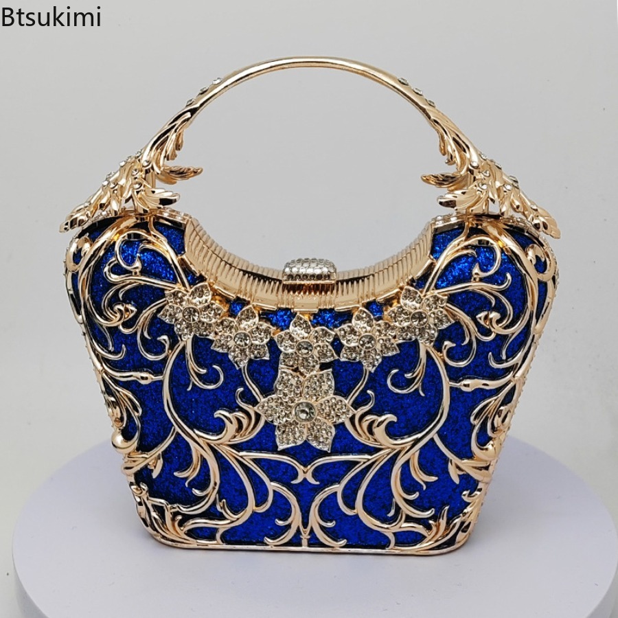 中空金属製イブニングバッグ女性のファッション光沢のあるパーテ - Luxury Bag Collection のレビューと価格