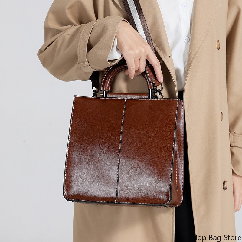本革トートバッグ レディース ワックスレザー ワークバッグ  - Quiet Luxury Bags Tote のレビューと価格