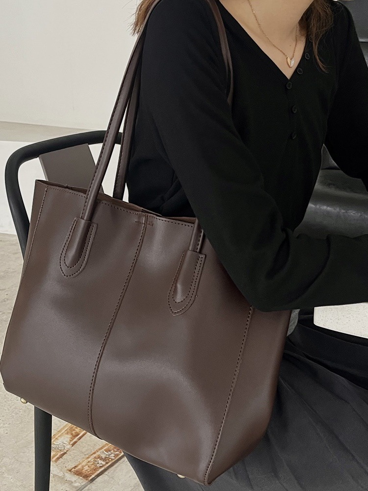 女性のための革のトートバッグ,良質,シンプル,大容量,正方形 - Luxury Bag Collection のレビューと価格