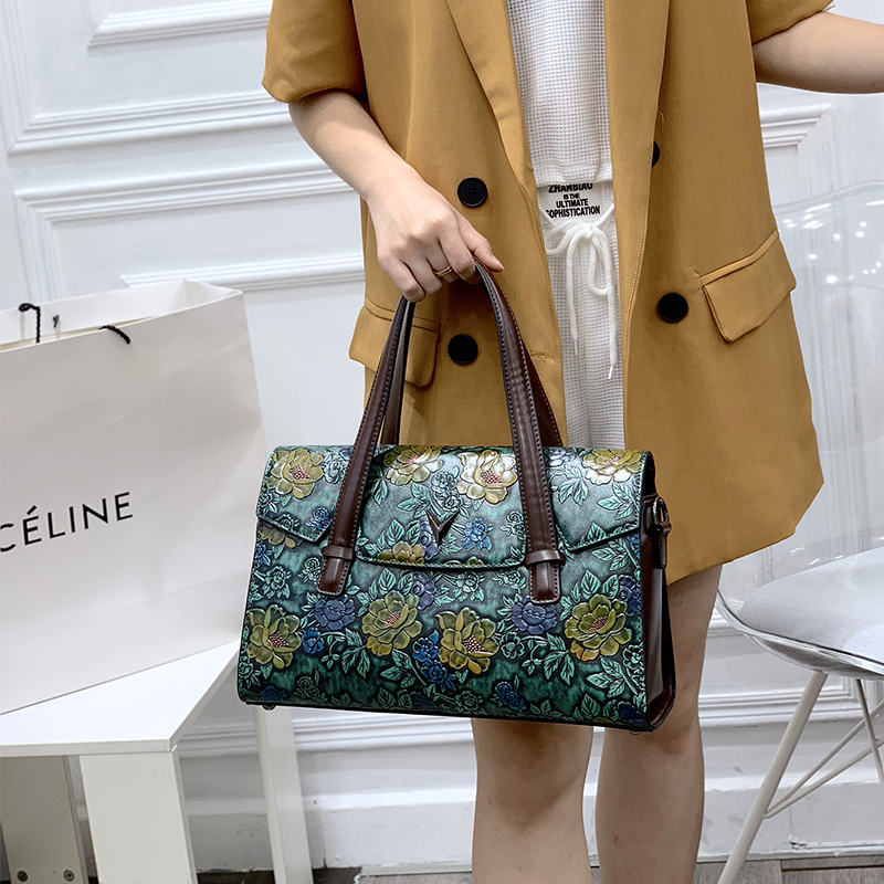 ヴィンテージ 3D エンボス加工花柄ハンドバッグ女性のための - Luxury Bags That Are Vegan のレビューと価格