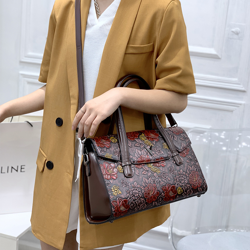 ヴィンテージ 3D エンボス加工花柄ハンドバッグ女性のための - Luxury Bags That Are Vegan のレビューと価格
