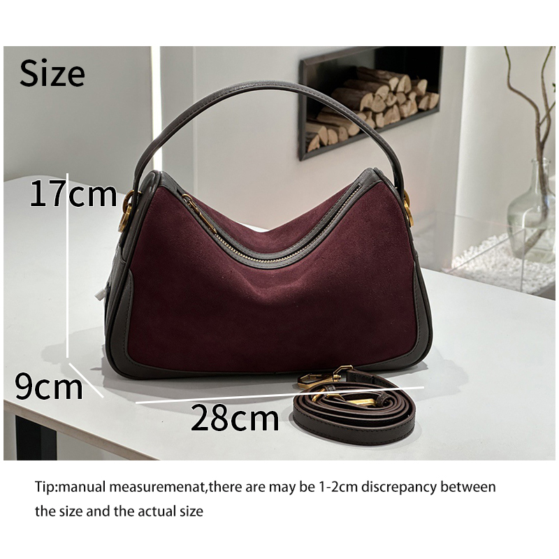 女性の本革ハンドバッグスエードバッグショルダーバッグレトロ大 - Luxury Bags On Sales のレビューと価格