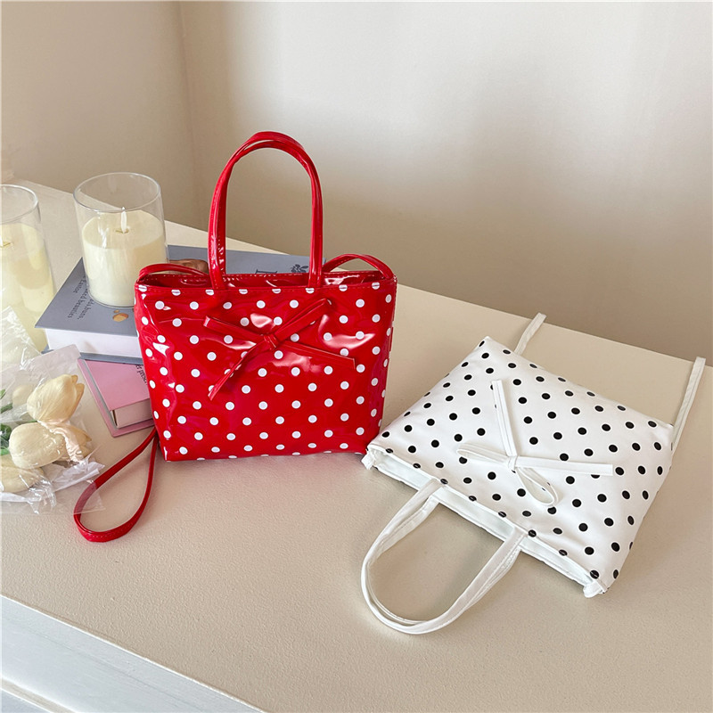 女性の新しいハンドバッグ韓国チェック柄水玉模様のリボンかわい - Luxury Bags Brands のレビューと価格