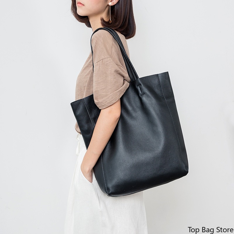 本革ショルダートートバッグ レディース 大容量 ロゴなし ミ - Quiet Luxury Bags Tote のレビューと価格